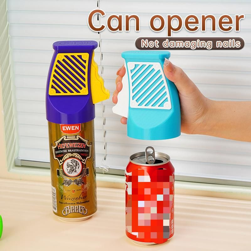 2-pack Purple Easy Open Can Opener Tool - Nail Safe Beverage Lid Lifter with view 2