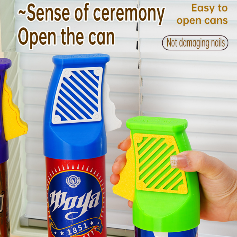 2-pack Purple Easy Open Can Opener Tool - Nail Safe Beverage Lid Lifter with view 6