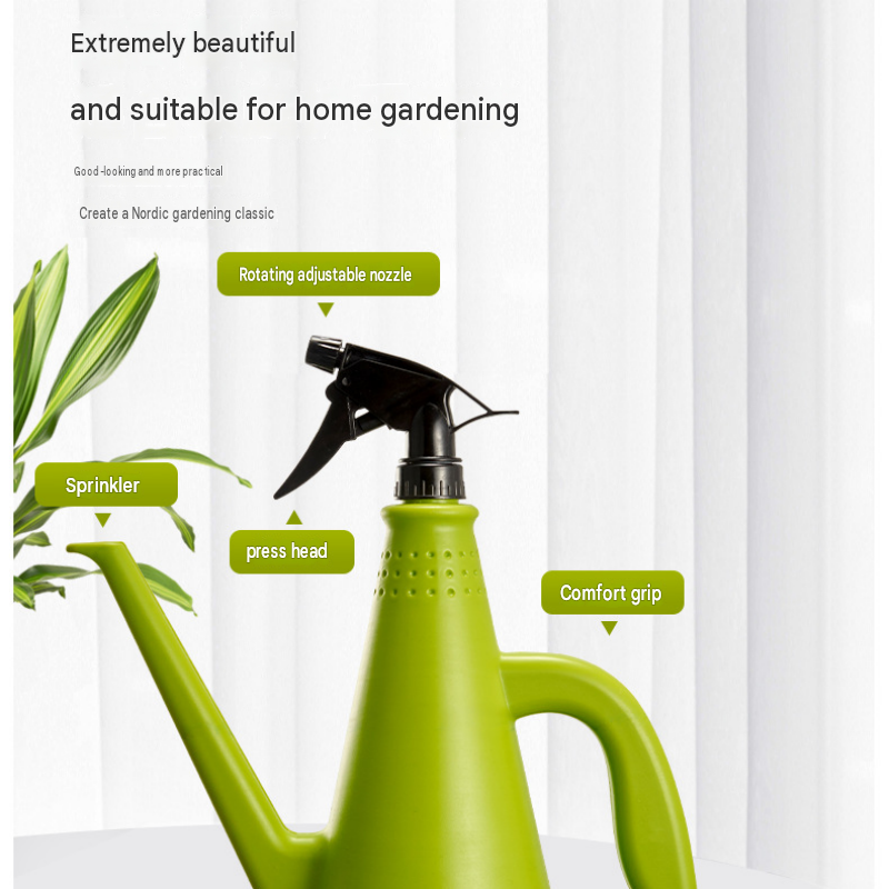Blue 2-in-1 Watering Can with Spray Nozzle - 1L Lightweight PP Garden Sprayer view 4
