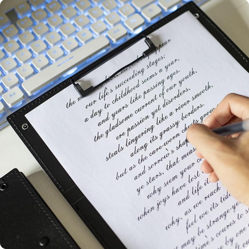Pink Tri-Fold Writing Pad with Clipboard （Comes with stickers view 7