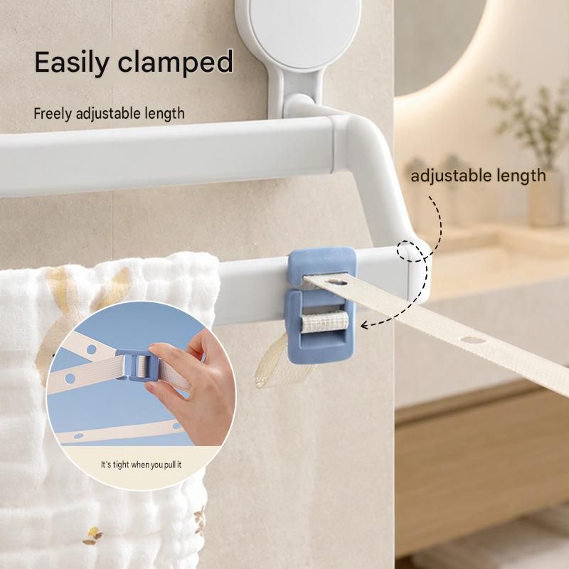 Green Portable Nylon Clothesline with 26 Adjustable Hooks - 3.5M Compact view 4