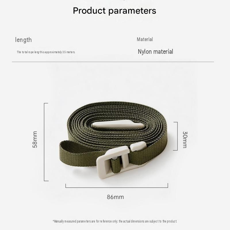 Green Portable Nylon Clothesline with 26 Adjustable Hooks - 3.5M Compact view 10