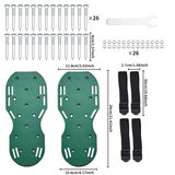 Green Plastic Lawn Aerator Shoes with Steel Spikes - Adjustable Straps for view 6