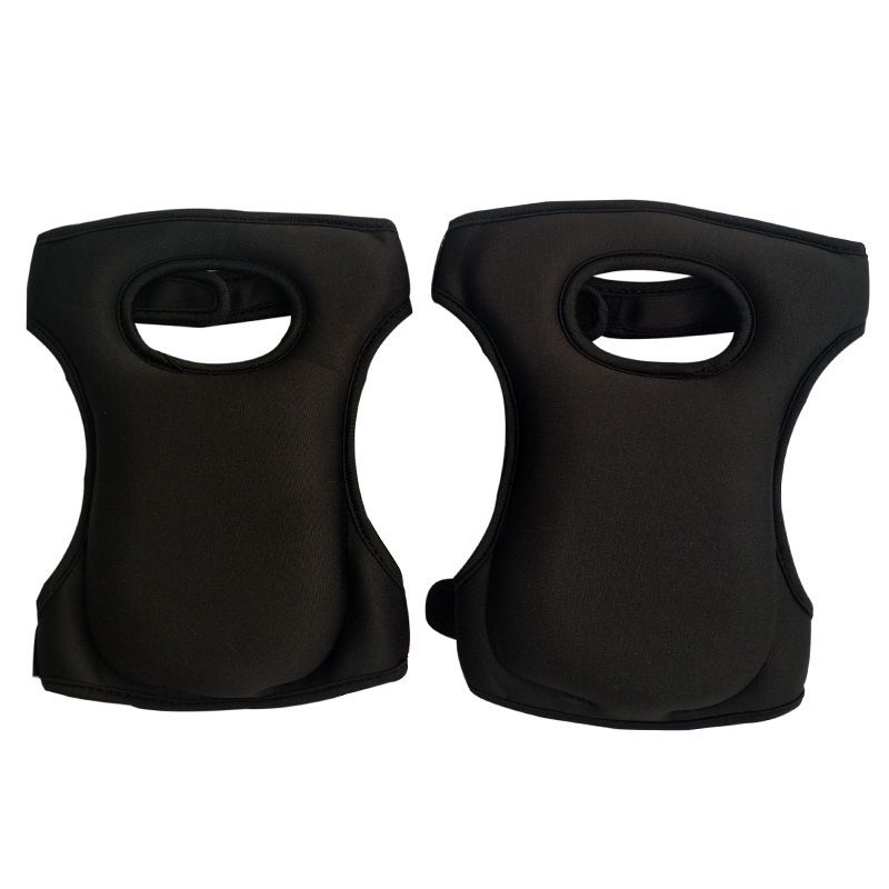 Black Garden Kneeling Pads with Adjustable Straps - Thick Sponge Knee