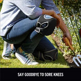 Green Garden Knee Pads and Gardening Gloves Set - Adjustable Neoprene Knee view 6