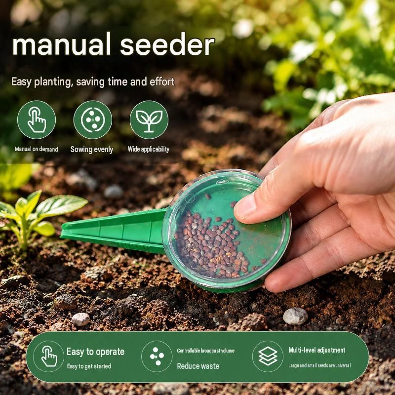 2-pack Adjustable Manual Seed Planter - Precision Vegetable Seeder Tool with view 3