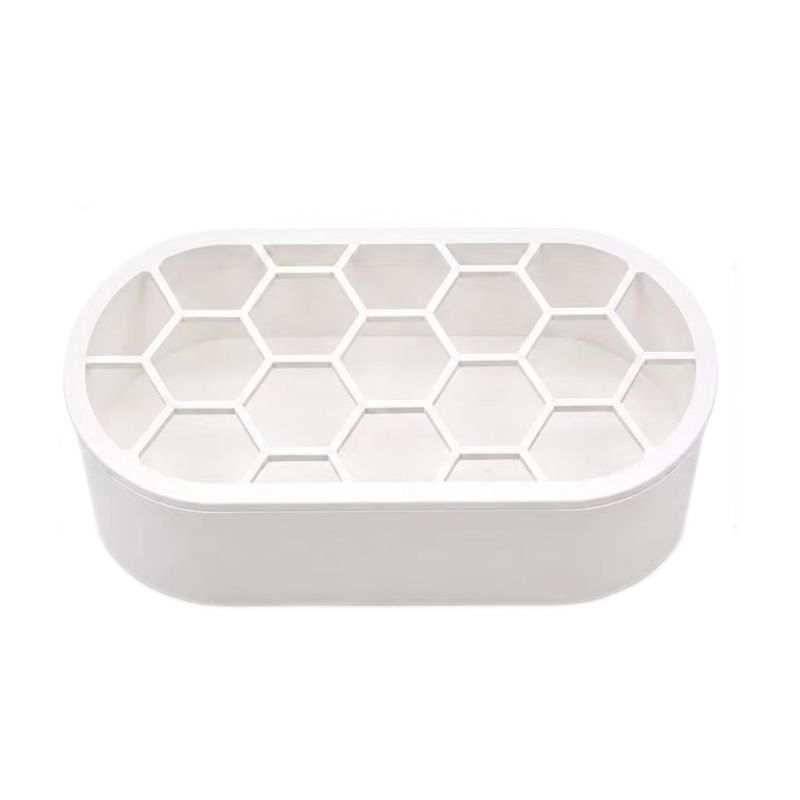 4-pack White Hexagonal Hydroponic Regrowth Kit - 12*6*3cm PP Self-Watering