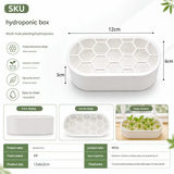 4-pack White Hexagonal Hydroponic Regrowth Kit - 12*6*3cm PP Self-Watering view 2