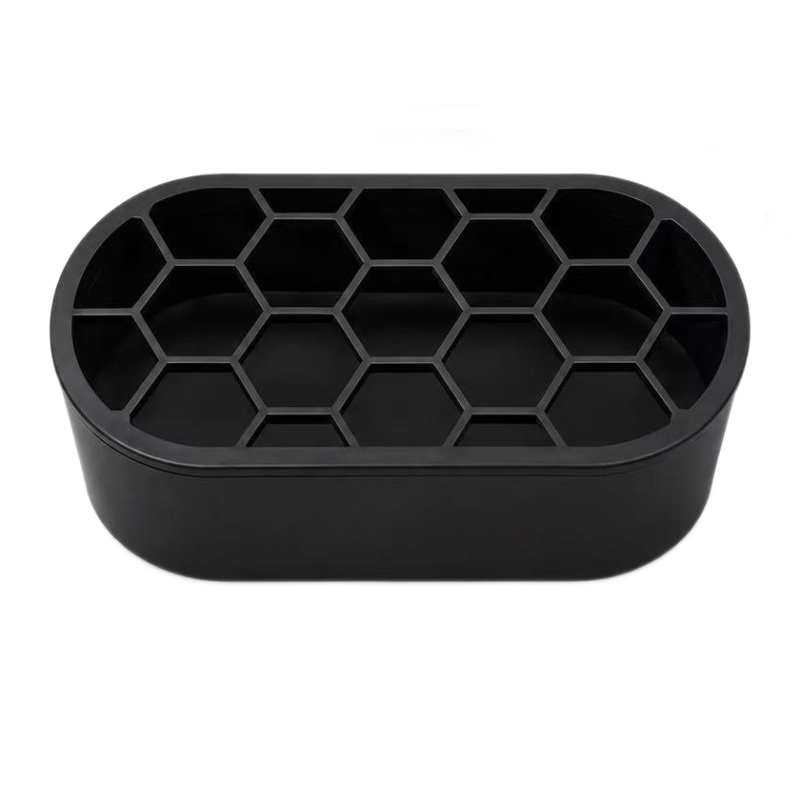 4-pack Black Hexagonal Hydroponic Regrowth Kit - 12*6*3cm PP Self-Watering