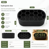 4-pack Black Hexagonal Hydroponic Regrowth Kit - 12*6*3cm PP Self-Watering view 2