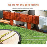 20-pack Grey Interlocking Faux Stone Garden Edging Fence - Flexible PVC Flower view 3