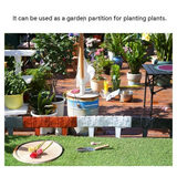 20-pack Grey Interlocking Faux Stone Garden Edging Fence - Flexible PVC Flower view 4