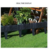 30-pack Black Interlocking Faux Stone Garden Edging Fence - Flexible PVC view 9