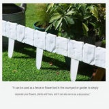 30-pack White Interlocking Faux Stone Garden Edging Fence - Flexible PVC view 7