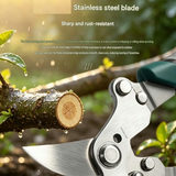Garden Pruning and Sharpening Tool Set - Green Stainless Steel Folding Shears view 4