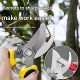 Garden Pruning and Sharpening Tool Set - Orange Stainless Steel Folding Shears view 10