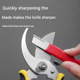 Garden Pruning and Sharpening Tool Set - Orange Stainless Steel Folding Shears view 11