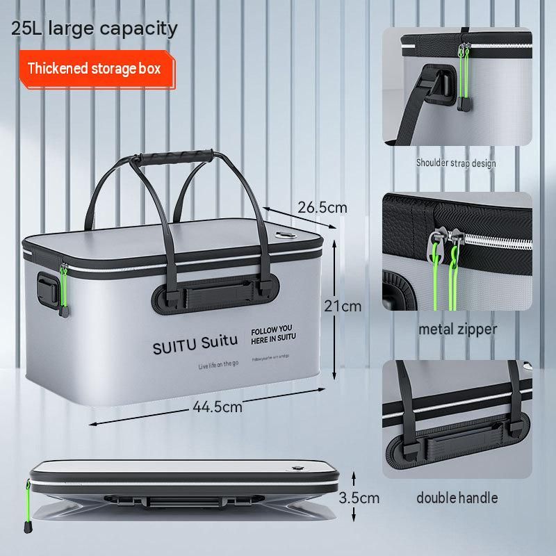 Grey Foldable Car Wash Storage Box - Large Capacity Waterproof EVA Organizer view 11