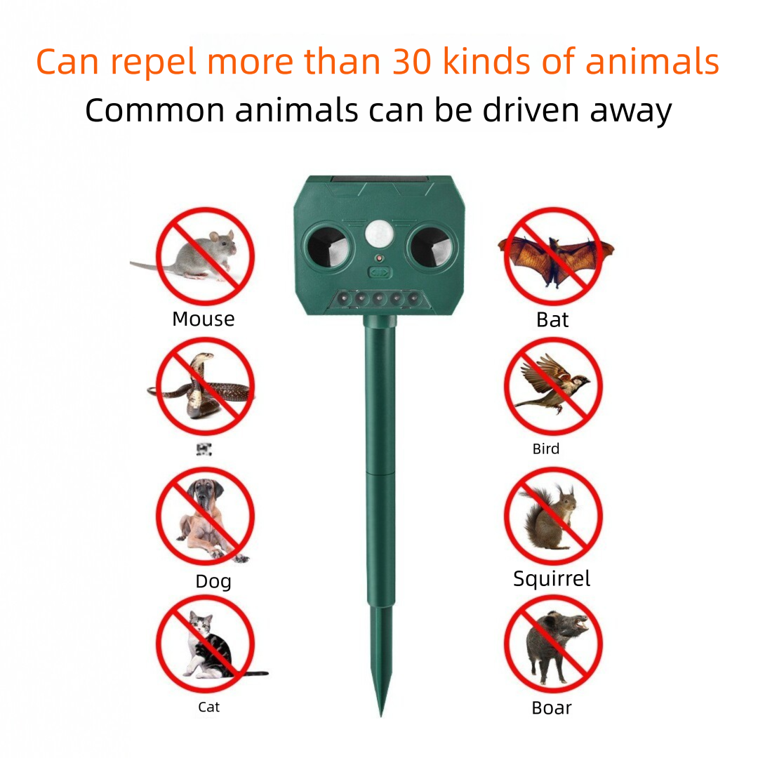 Solar Powered Ultrasonic Animal Repeller （Single-speaker style）- Outdoor Pest view 7