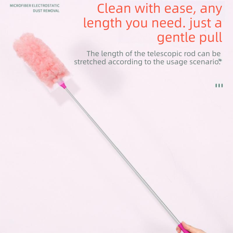 Purple Telescopic Electrostatic Duster with 4-pack Replaceable Microfiber Head view 9