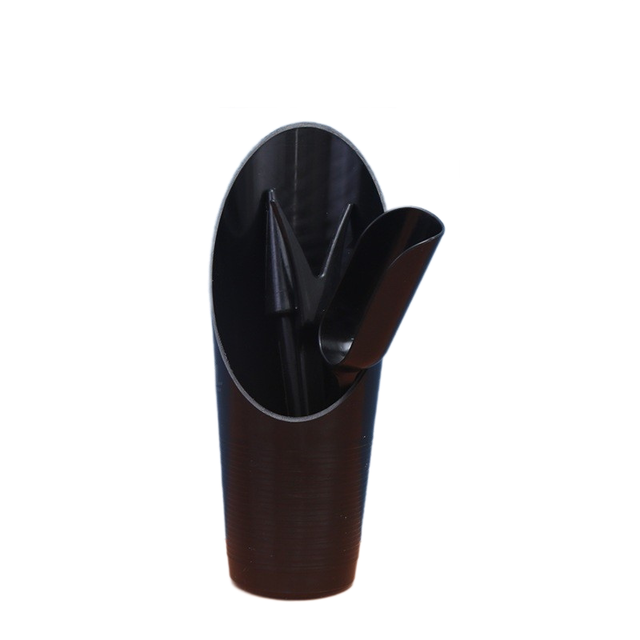 Black Minimalist 4-Piece Succulent Gardening Tool Set with Storage Bucket