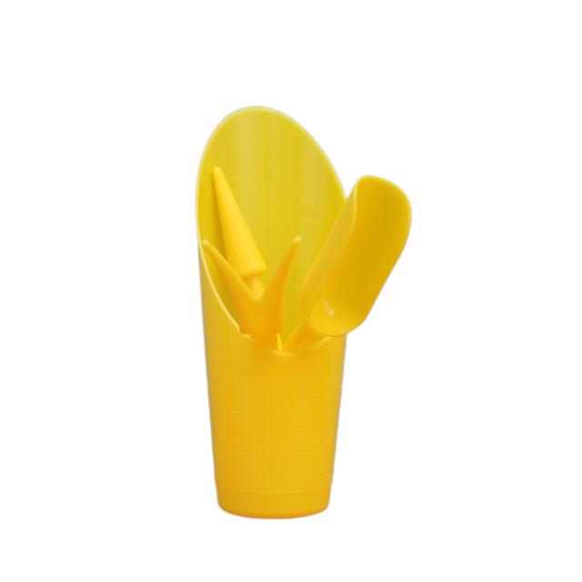 Yellow Minimalist 4-Piece Succulent Gardening Tool Set with Storage Bucket
