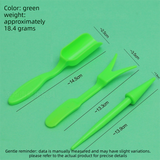 Green Minimalist 4-Piece Succulent Gardening Tool Set with Storage Bucket view 3
