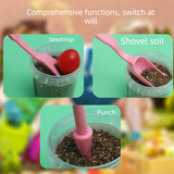 Green Minimalist 4-Piece Succulent Gardening Tool Set with Storage Bucket view 6