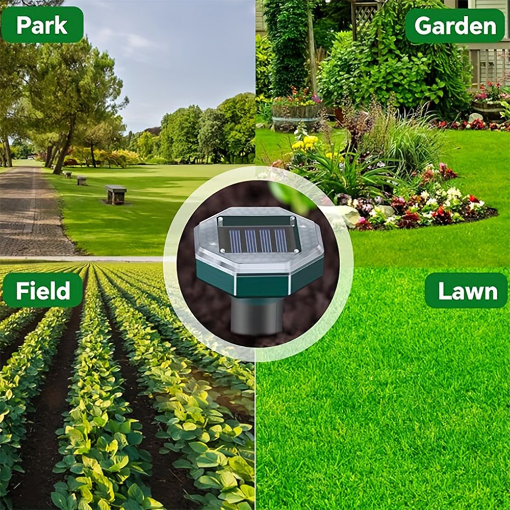 4-pack Solar Snakes Repeller - Ultrasonic Animal Deterrent for Garden and Lawn view 5