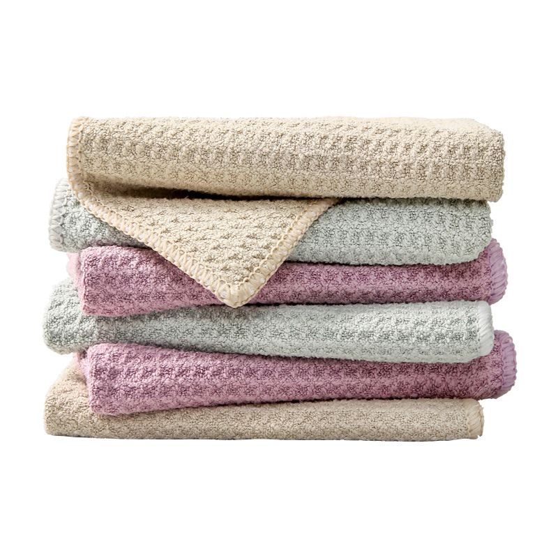 6 Pack Khaki Microfibre Cleaning Cloths - 30 x 40 cm Waffle Texture Absorbent view 5