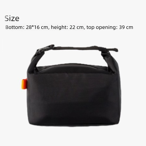 Pink Foldable Insulated Lunch Bag - Waterproof Oxford Cloth Lunch Tote with view 7