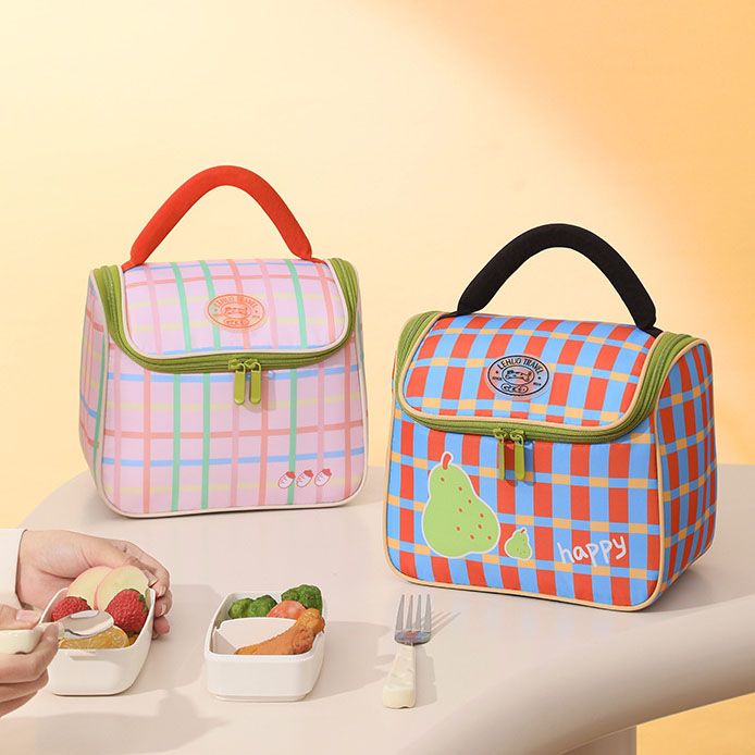 Blue Insulated Lunch Bag - Portable Lunch Tote with Thickened Aluminium Foil view 3