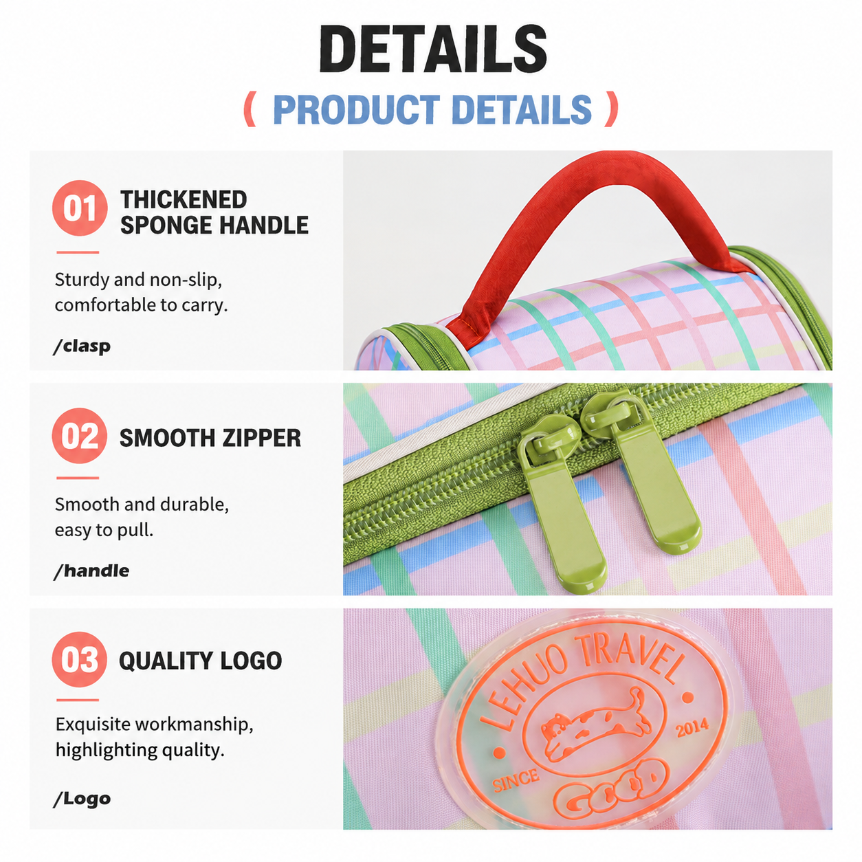 Blue Insulated Lunch Bag - Portable Lunch Tote with Thickened Aluminium Foil view 6