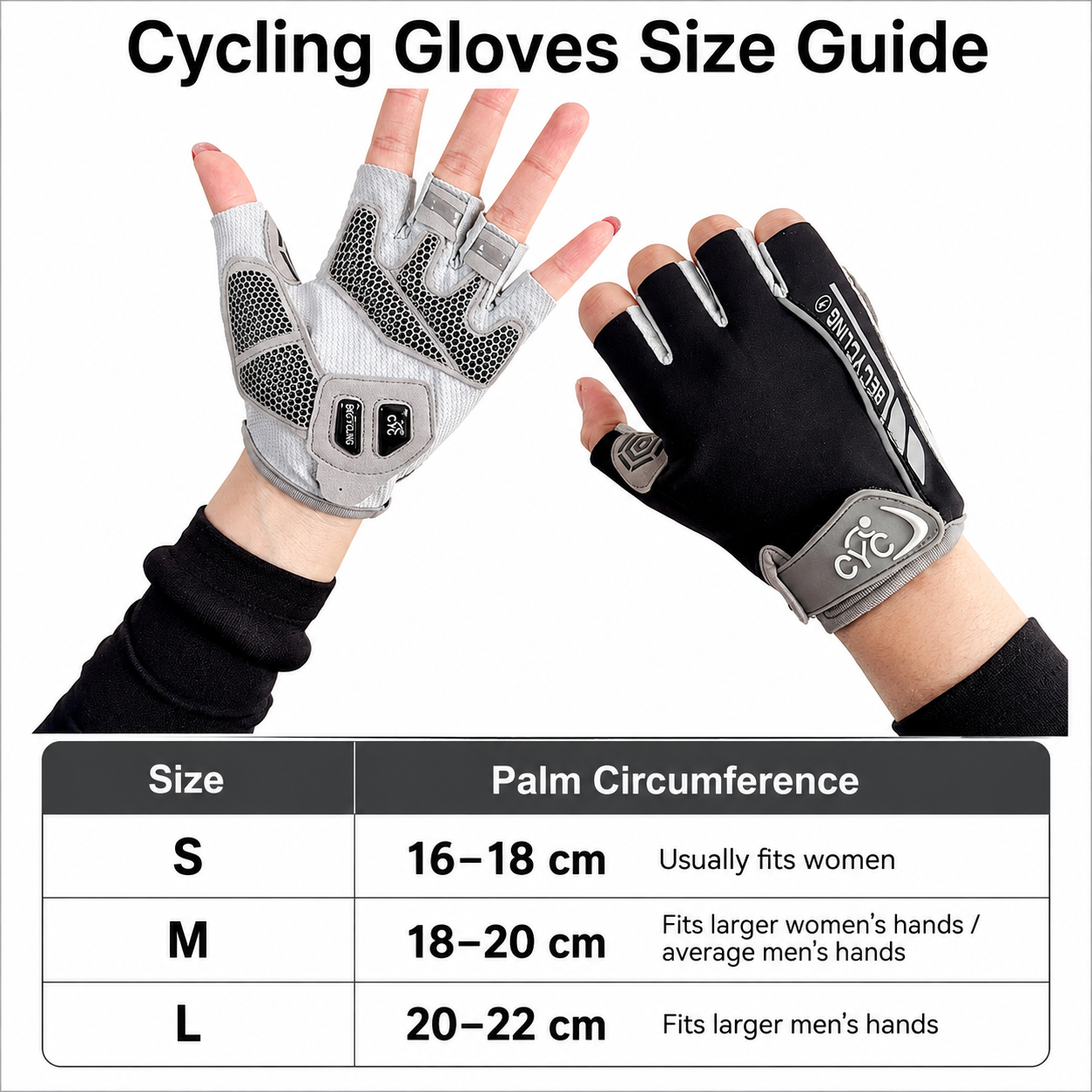 Gray Lightweight Cycling & Workout Gloves with Liquid Silicone Grip view 4