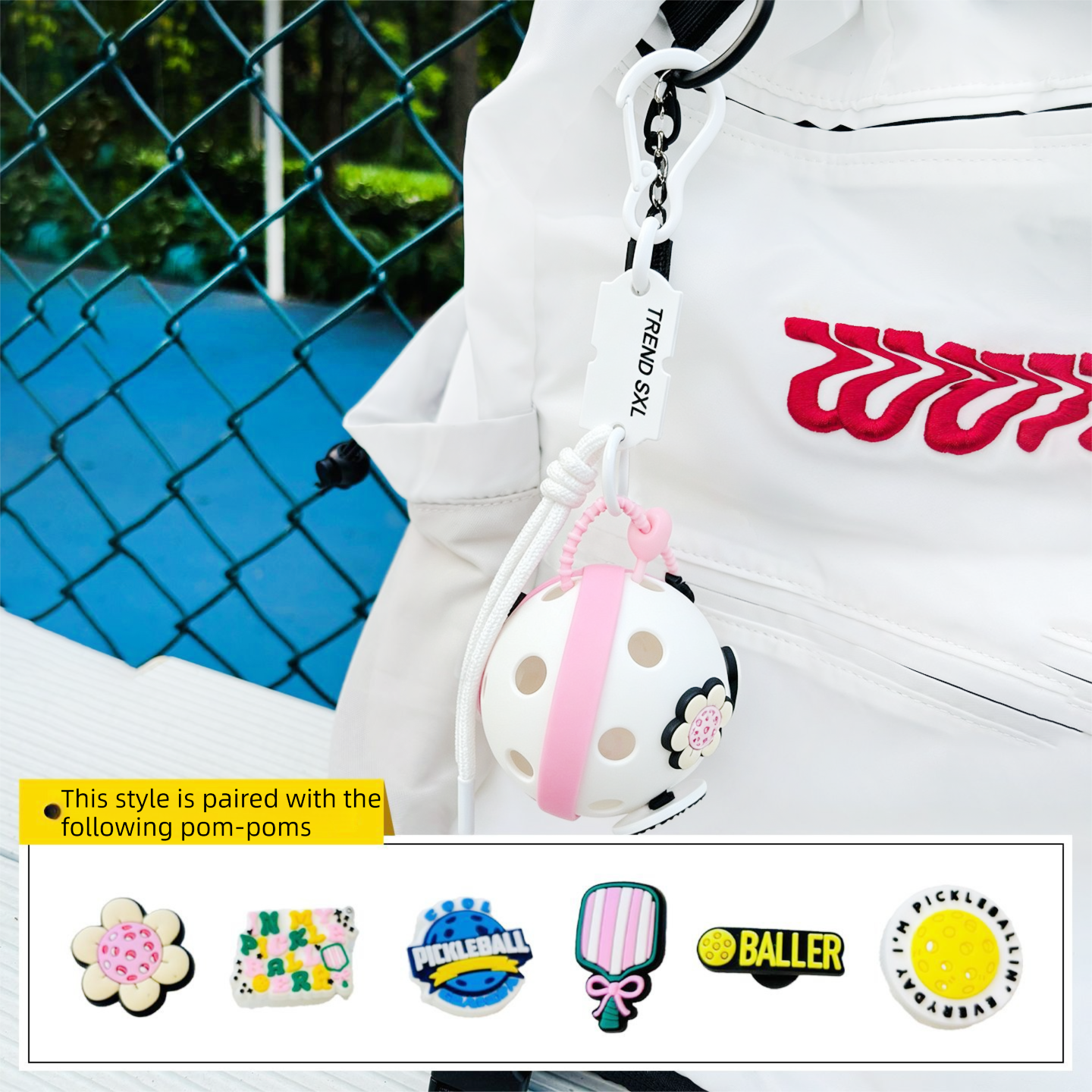Style A 1PC Pickleball Bag Charm Gift