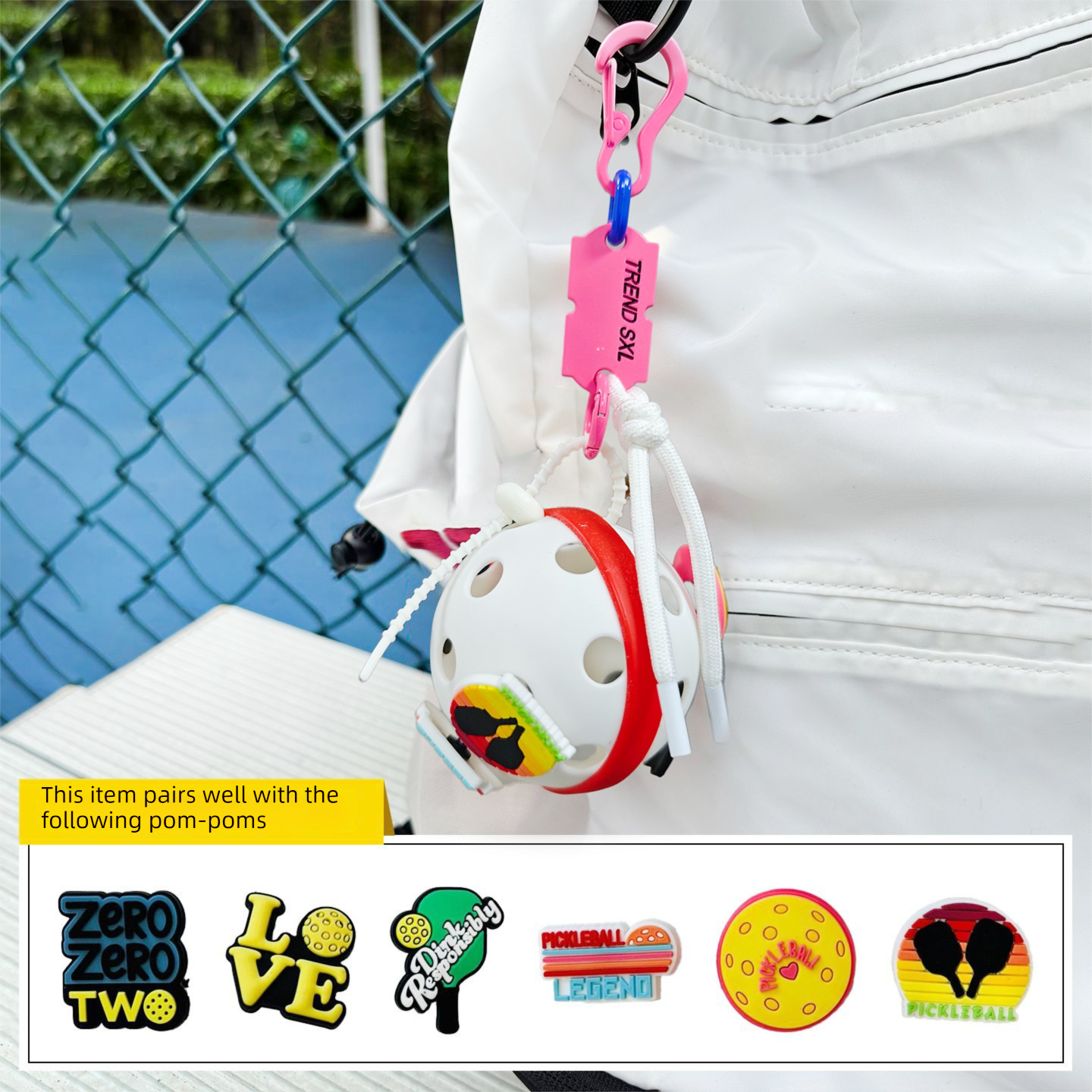 Style B 1PC Pickleball Bag Charm Gift