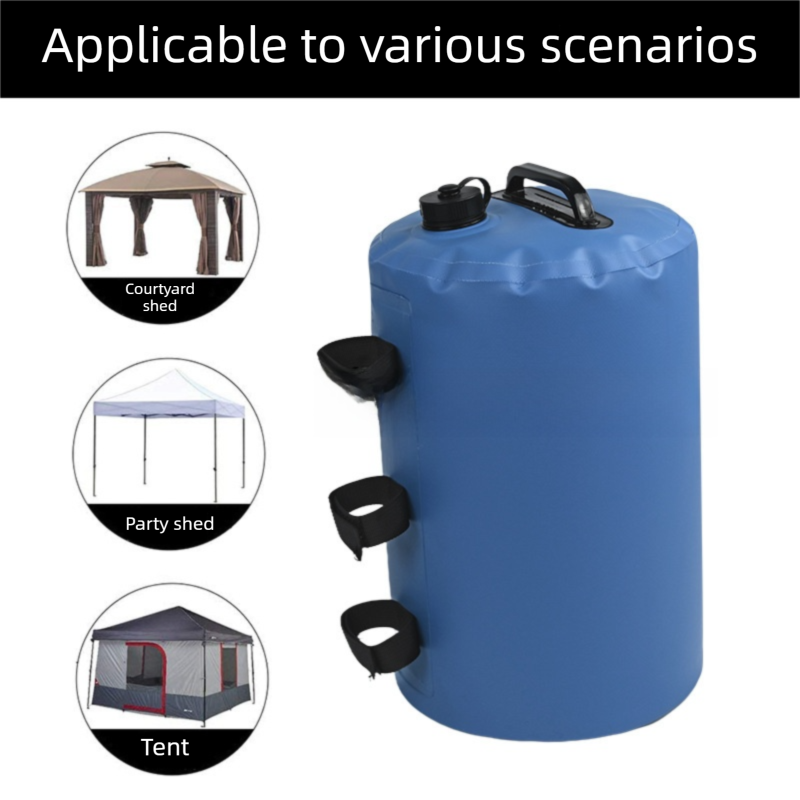 10L(20X30CM) Gazebo Water Weight Bag Blue- Portable Refillable Canopy Leg view 3