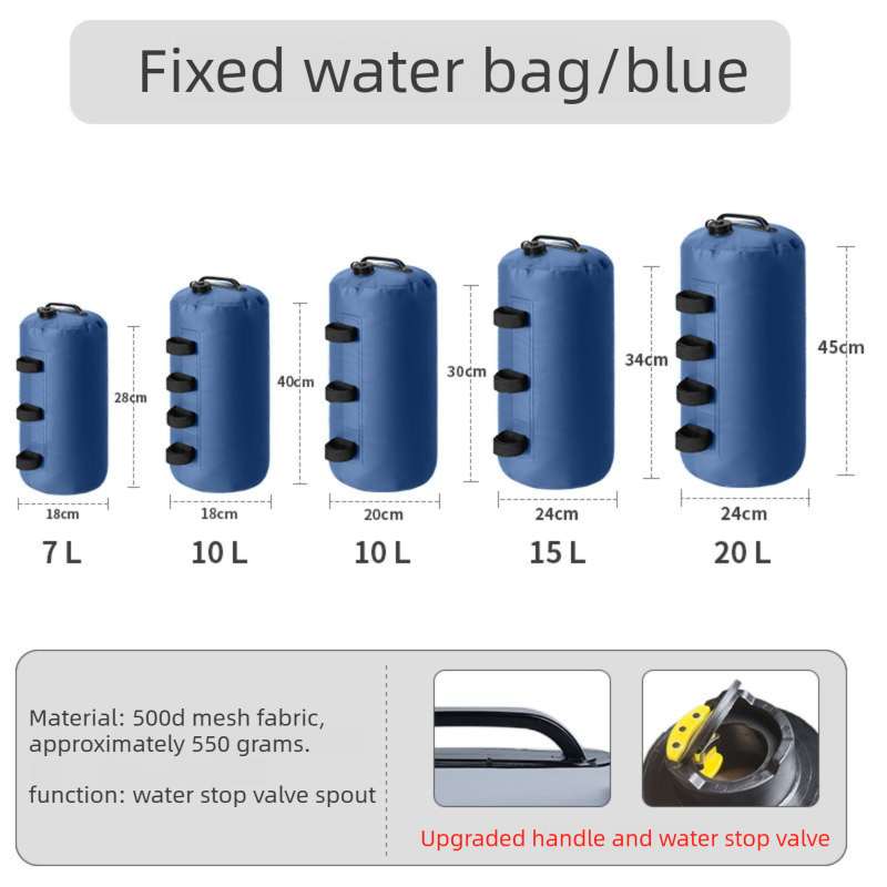 10L(20X30CM) Gazebo Water Weight Bag Blue- Portable Refillable Canopy Leg view 6