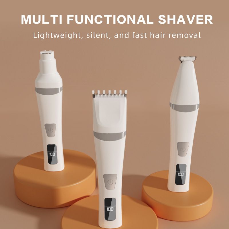 Rechargeable Pet Hair Clipper with LED Display White - 32mm Wide Blade view 2