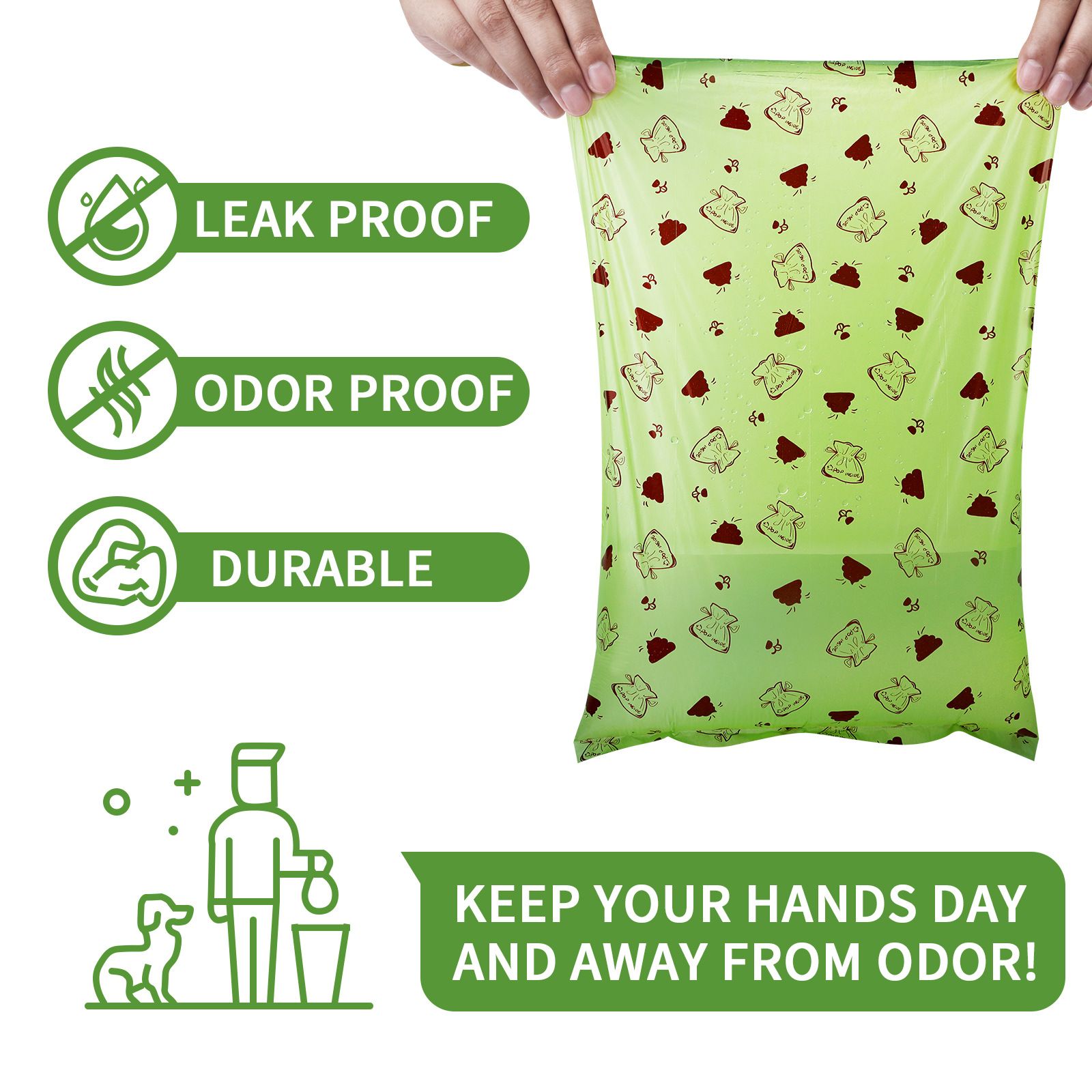 Degradable Dog Poop Bags with Dispenser - 12 Rolls Pet Waste Bags view 3