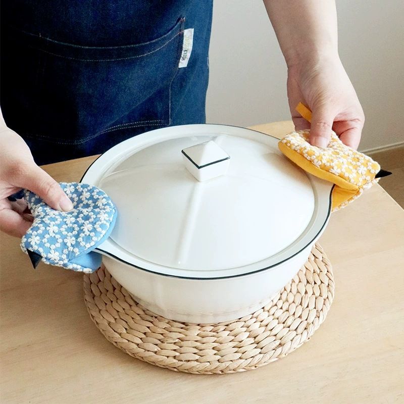 2 PCS Yellow Bird Shaped Pot Lid Lifter Heat Resistant Cotton Potholder view 4