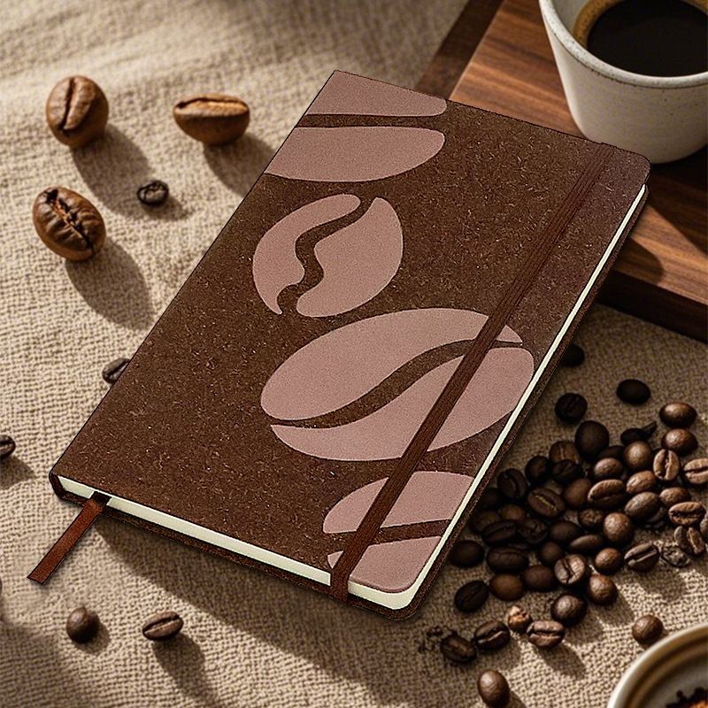 Coffee Pattern Hardcover Notebook - 90 Sheets view 2