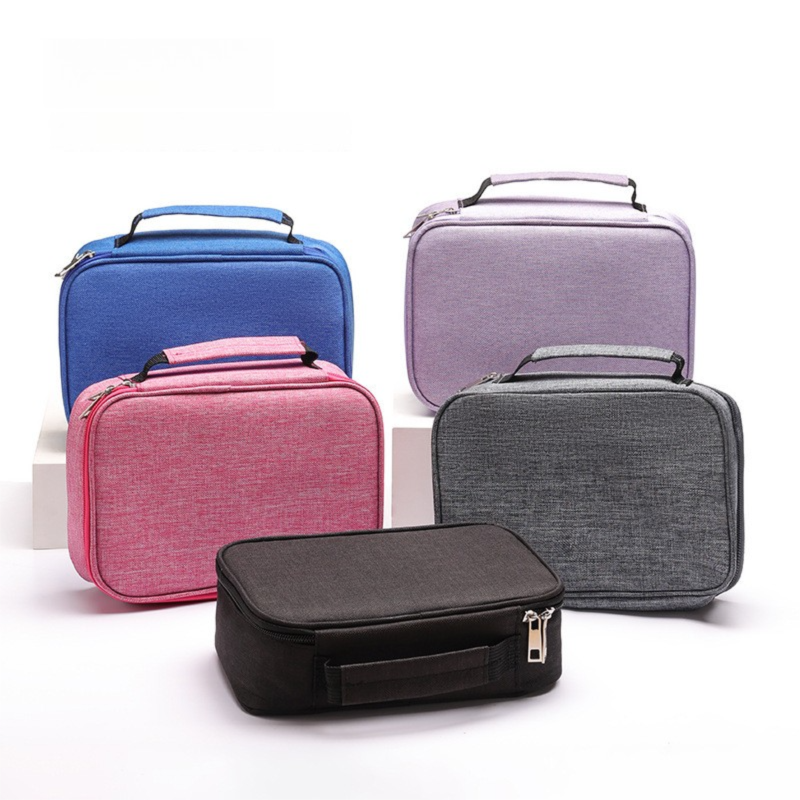 Large Capacity 72-Slot Pencil Case - Pink Multi-Layer Zipper Stationery view 6