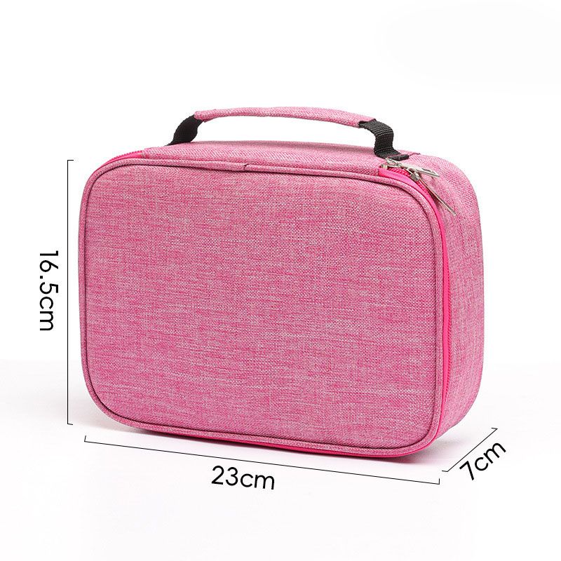 Large Capacity 72-Slot Pencil Case - Pink Multi-Layer Zipper Stationery view 8