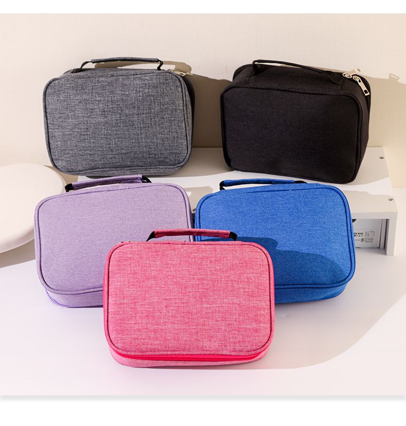 Large Capacity 72-Slot Pencil Case - Purple Multi-Layer Zipper Stationery view 5