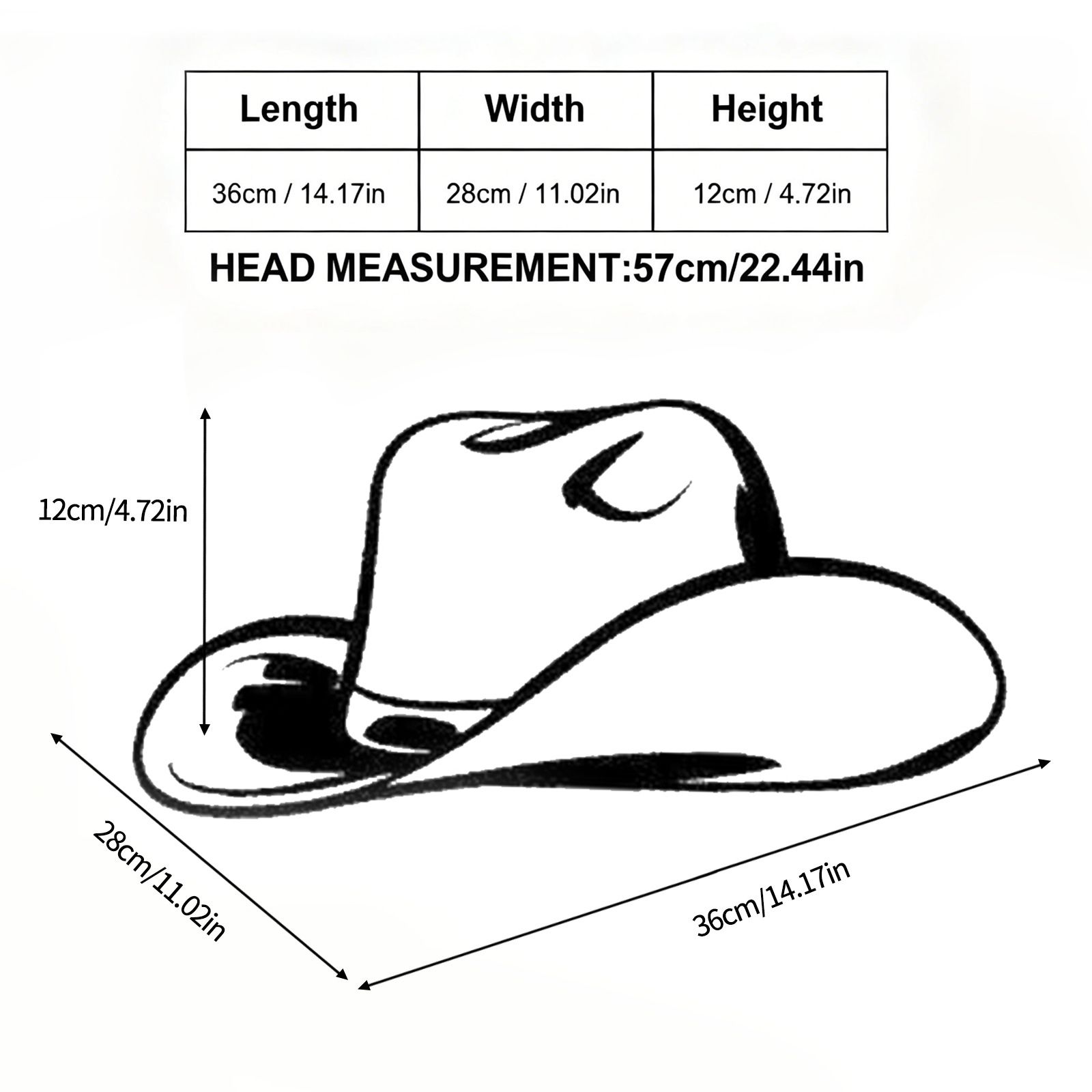 Western Cowboy Hat with Rhinestone Tassel Fringe - White Felt-Style Party Hat view 5
