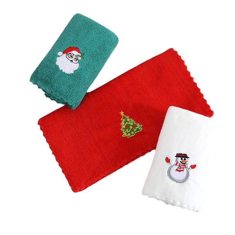 3 Pack Christmas Hand Towels - 35 x 75 cm Three Colour Set — image 1