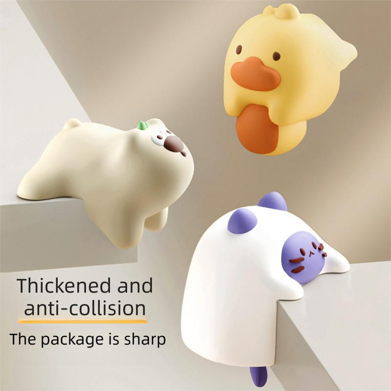 Purple Cat 4 Pack Cartoon Silicone Corner Protectors - Soft Right Angle view 5