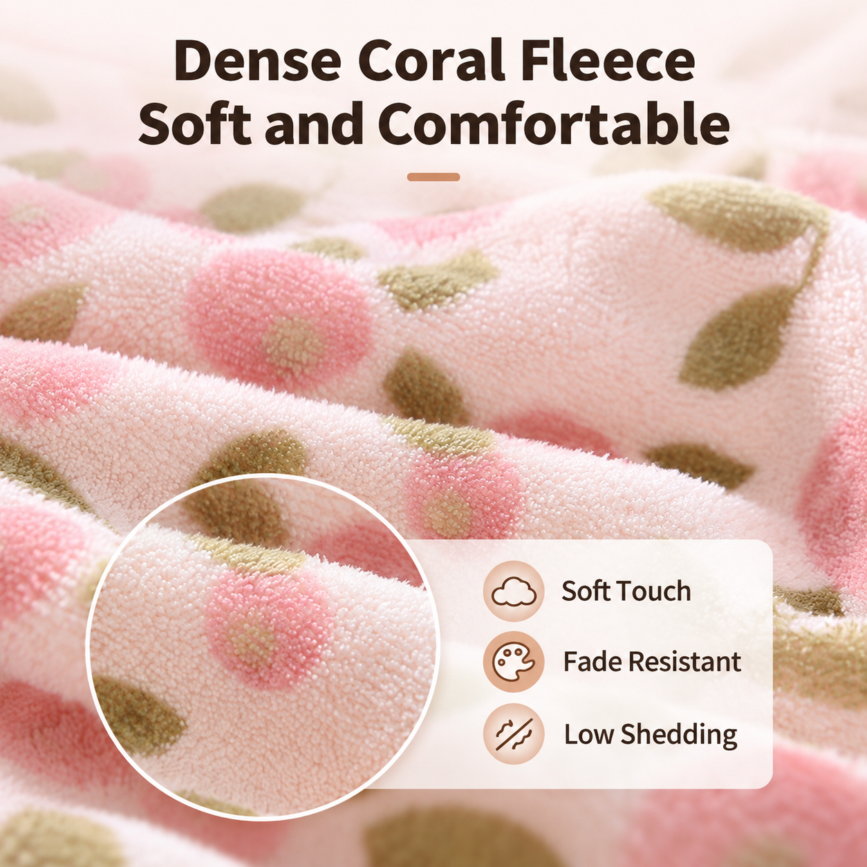 10 Pack Floral Coral Fleece Cleaning Cloth (White Floral Print)- 30x30cm Super view 4