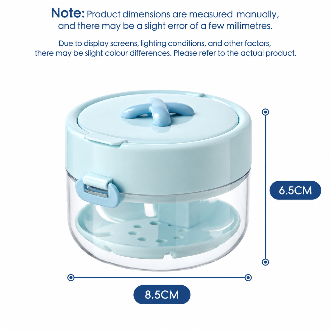Blue Retainer Cleaning and Storage Case - 3 in 1 Portable Aligner and Denture view 6